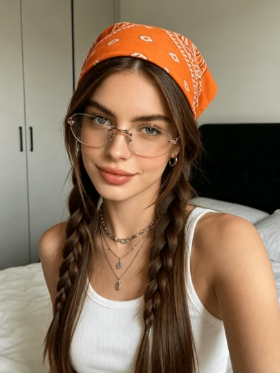Oval Frame Unisex Fashion Glasses, Suitable For Travel, Reading, Computer, Street Photography, Gifts, New Arrival From Europe, Middle East, Asia