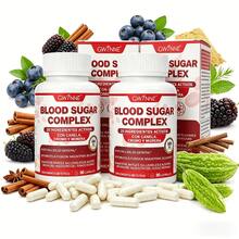 Gwynne Blood Sugar Complex 90 Cápsulas | Apoya Niveles Saludables de Azúcar en la Sangre dentro del Rango Normal | Con Vitamina C, E, Biotina, Magnesio y Cromo - 2 piezas - Ver 1