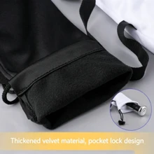 Baseball Bat Storage Bag With Shoulder Strap, Thick Lined Protective Cover, Drawstring Closure, Multi-Size (68/78/88cm) Fit For Baseball & Softball Bats, Black/White Optional - White - View 3