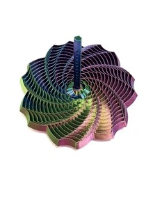 1pc/4pcs 3D Polygon Printed - 3D Foldable Structure, Dual Sensory Soothing And Stress Relief, Desktop Decor, Perfect Gift For Birthday Party And Holidays. Expandable Sensory Relaxation 3D Spinner - Multicolor - View 18