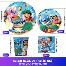 Lilo & Stitch Disposable Party Tableware Set, Cartoon Character Printed Thick Paper Plates, Bowls, Napkins, Bulk Packaging, Suitable For Birthday Party, Hawaiian Theme Gathering, Tropical Party Supplies - Multicolor - View 3