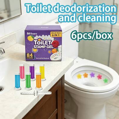 Toilet Gel, Toilet Gel Stamp, Toilet Cleaner Gel Stamp Fragrance, Bathroom, Toilet And Washroom Air Freshener, Household Cleaning Tool
