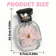 1pc Pink Floral Perfume Portable Refillable Spray Bottle, Leak-Proof Pump Bottle With Gold Ladybug Decor, Great Gift & Travel Accessory - Multicolor - View 7