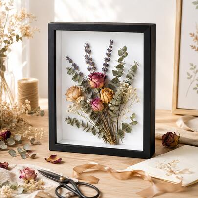 1 khung hộp bóng gỗ trưng bày, kích thước trong 8x10 inch, khung ảnh kỷ niệm sâu với độ sâu nội thất 3cm, khung lưu trữ kỷ vật nhiều màu tùy chọn cho hoa khô, thiệp chúc mừng, ảnh, quà lưu niệm, đồ thủ công DIY, trang trí nhà cửa, Lễ Tạ ơn, lễ hội và quà trang trí tiệc