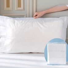 1/5/10pcs Disposable Thickened Pillowcase, Suitable For Hotel Rooms, Beauty Salons, Anti-Pollution & Breathable, Travel Hotel Use (Pillow Insert Not Included), Salon Supplies, Travel Essential, Lightweight Shell, Retro Style, Easy To Clean, For Hotel Owners - Multicolor - View 2
