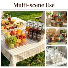 Clear Storage Bins With Lids Stackable - Large Plastic Containers For Pantry Organization And Storage - Perfect For Kitchen,Fridge,Laundry Room,Bathroom,Garage,Closet,Cabinet Organizer - Clear - View 4
