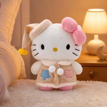 SANRIO 1件三丽鸥Hello Kitty毛绒睡衣帽，小猫咪毛绒玩具，KT猫毛绒娃娃礼物，家居装饰抱枕，安抚娃娃，节日礼物 - 彩色 - 查看 7
