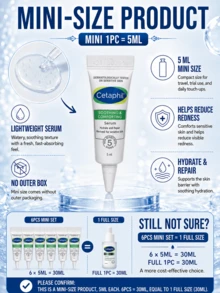Cetaphil Soothing Repair Serum, Full Size 30ml/Sample 5ml. Gentle Formula, Improves Skin Redness, Deeply Hydrates, Lightweight And Refreshing Texture, Easily Absorbed, Suitable For Dry Skin - Cetaphil Self-repair Essence - View 6