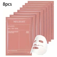 Collagen Hydrating Sheet Mask, Moisturizes, Keeps Skin Hydrated And Plump, Firms The Skin, Brightens The Complexion, Smooths The Skin, Making It Look Younger. Suitable For Daily Use And As A Holiday Gift, Giving Her A Beautiful Face., Hydrating Sheet Mask, Collagen Glow-Up Firming Skin Deep Hydrating Masks For Pore Minimization - Glow Like Glass Skin - Mặt nạ dưỡng da - Xem 11