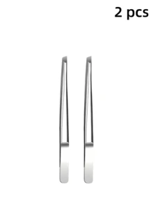 Stainless Steel Slanted Tweezer, Durable Eyebrow Tweezer, Facial Hair Removal Beauty Tool - Multicolor - View 7