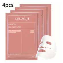 Collagen Face Mask – Hydrating & Anti-Aging Collagen Sheet Masks, Deep Hydration, Smooths Fine Lines, Overnight Face Mask For Radiant Skin, Pore Minimizing, Elasticity Improvement, Local Warehouse,Back To School - Hồng - Xem 11