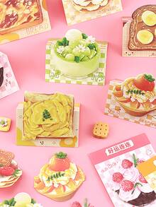 Bread And Toast Shaped Sticky Notes, High Cost-Performance Suitable For Students, Adhesive, Personalized Creative Reusable - Multicolor - View 1
