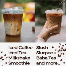20Pack 16 Oz Iced Coffee Cups With Lids,Clear Plastic Cups With Strawless Sip Lids,Round Bottom To Go Cup For Iced Coffee Juice Smoothie Cold Beverage, Daily Use - White - View 6