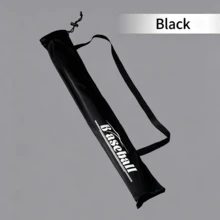 Baseball Bat Storage Bag With Shoulder Strap, Thick Lined Protective Cover, Drawstring Closure, Multi-Size (68/78/88cm) Fit For Baseball & Softball Bats, Black/White Optional - White - View 4