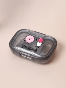 印有可愛藥丸圖案與「Let's Medicane」字母的醫療包，便攜極簡藥丸收納盒，3格藥物儲存盒，適用於居家與旅行，便攜旅行迷你藥盒，防水防潮藥物儲存容器，可用於存放藥物、戒指及其他小物品，適用於旅行收納、旅行容器、旅行、辦公室等多種場景 - 彩色 - 查看 18
