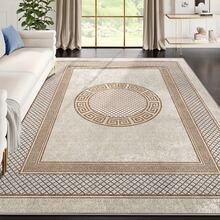 1pc Khaki Minimalist Velvet Thickened Rug, Decorative Carpet, Bedroom Decor, Small Rug, Carpet, Home Decor, Living Room Rug, Living Room Small Rug, Bedroom Carpet - Multicolor - View 7