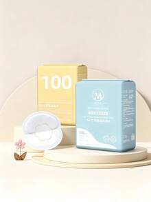 100 buah/kemas Bantalan Menyusui Sekali Pakai, Anti Bocor, Tipis & Bernapas, Cocok untuk Ibu Menyusui - MultiWarna - View 1