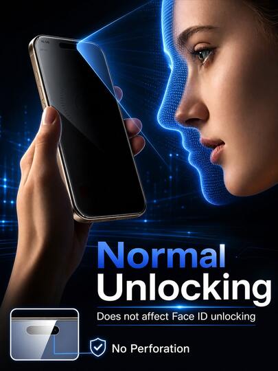 3pcs OG Anti-Spy Tempered Glass Screen Protector, 0.4mm Aluminum Silicate Glass Material, 80°C Curved Edges, 3H Hardness Anti-Peeping Privacy, Oleophobic Coating Anti-Fingerprint, Bubble-Free Easy Installation, Full Screen Coverage, Case Friendly, Compatible With IPhone 17/17 Pro/17 Pro Max/17 Air/16/15/14/13/12/11 Pro/Pro Max/Plus Series