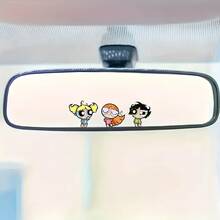 Warner Bros The Powerpuff Girls Cute Cartoon Anime Girl Car Rearview Mirror Sticker, Automobile Exterior Decoration Accessories,Car Exterior Stickers ,Motorcycle Decoration Accessories, Motorcycle Stickers,Car Decoration Mirror Face Sticker, Car Truck Rearview Mirror Decoration, Car Sticker For Interior Painting, Graffiti Sticker For Decoration, The Powerpuff Girls, Car Interior Stickers For Decoration, Car Interior Accessories, Party Small Gift - A - View 7
