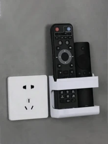 2/1pc Universal Smart Gateway Wall Mount Bracket, No-Drill Adhesive Backing Non-Destructive Reusable Bracket, ABS Material With Cable Management Function Storage Shelf, Suitable For Router, Modem, Speaker And Small Items, Space-Saving, Applicable For Home Living Room Bedroom Office - Multicolor - View 4