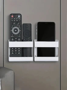 2/1pc Universal Smart Gateway Wall Mount Bracket, No-Drill Adhesive Backing Non-Destructive Reusable Bracket, ABS Material With Cable Management Function Storage Shelf, Suitable For Router, Modem, Speaker And Small Items, Space-Saving, Applicable For Home Living Room Bedroom Office - Multicolor - View 5