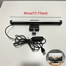 1pc Computer USB Screen Hanging Light, USB Dimming Reading LED Desk Lamp, Three Color Infinite Dimming, 45 ° Adjustment Angle, Clip On Installation, Soft Light Does Not Harm The Eyes, Computer Screen Light, Night Light, Reading Light, Suitable For Gaming Rooms, Study Rooms, Offices, Bedrooms - USB - View 13