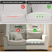 1/3 piezas Almohadilla de soporte de sofá de espuma de alta elasticidad, almohadilla de soporte de sofá reclinable 40D, almohadilla de soporte de cojín de asiento de muebles de dormitorio de alta densidad - Repara el sofá hundido y evita el colapso; la espuma se puede cortar y dar forma fácilmente para proyectos DIY; adecuado para sala de estar, oficina, dormitorio, cafetería, estera de tatami, cojín de silla, reparar sofá hundido de sala de estar, optimizar colchón de espuma de memoria, almohadilla de espuma de decoración del hogar minimalista moderna, accesorios de muebles de patio duraderos y cómodos. - Gris - Ver 5