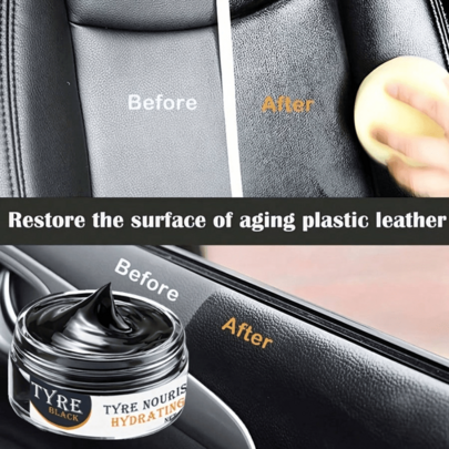 KineShineX 1 pieza Pasta de reparación de plástico para tablero de auto, neumáticos y asientos de cuero, reparación de arañazos y decoloración, protección duradera, resistente al agua y al polvo, fácil de aplicar, accesorio universal de mantenimiento de automóviles, adecuado como regalo festivo para conductores