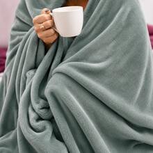 Microfiber Blanket Double And Queen Size Anti-Allergic Soft Extra Soft Flannel - Green - View 2