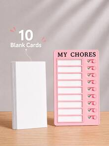 1PC/ To Do List Board With 10 Replaceable Cards, Reusable Checklist Memo Board, Portable Daily Planner, Task Management Reminder Chart, DIY Message Board For Home, Office, School, Travel, Study, Fitness & Habit Tracking - Self-discipline Check-in Device - View 13