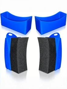 2个装轮胎光亮剂涂抹器，大号耐用可重复使用轮胎光亮垫，带纹理防滑泡沫涂抹头，适用于汽车轮胎光亮剂、细节清洁、玻璃、喷漆钢材、陶瓷表面 - 輪胎增亮器 - 查看 11