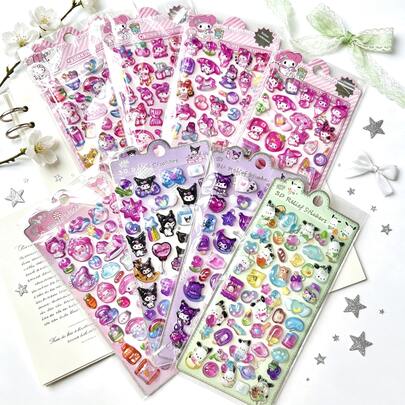 Hình dán 3D pha lê hình nhân vật hoạt hình ngộ nghĩnh, hình dán Kawaii dễ thương, hình dán thẩm mỹ cho sổ tay, bình nước, máy tính xách tay và ốp điện thoại. Bộ dụng cụ thủ công tự làm chống thấm nước, không để lại cặn, quà tặng sáng tạo cho học sinh và trẻ em. Thiết kế độc đáo, không rủi ro bản quyền, văn phòng phẩm bán chạy. Kết cấu pha lê 3D, kiểu dáng dễ thương, dễ sử dụng, ứng dụng rộng rãi cho đồ thủ công, sổ lưu niệm và trang trí hàng ngày. Hình dán sáng tạo dễ dán, phù hợp với mọi lứa tuổi, hoàn hảo cho các dự án thủ công tự làm của trẻ em.