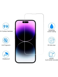 CSDZ Screen Protector Compatible With IPhone, 2 Pieces Of High-Definition Transparent Glass Tempered Protective Film, Compatible With IPhone 17/16/15/14/13/12/11 Pro Max/7/8/14 Plus /14/15/16 Pro Max, Mobile Accessories, Summer, [International Version Instead Of Local Version], Screen Protector Compatible With IPhone 17 Pro, Screen Protector Compatible With IPhone 12, Screen Protector Privacy - Multicolor - View 4