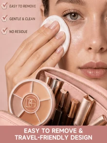 beauty glazed Bảng che khuyết điểm 6 màu, che quầng thâm, vết mụn, đốm và tạo khối khuôn mặt - #02 - Xem 5