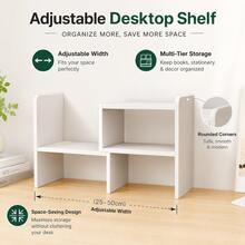 Desktop Bookshelf, Tabletop Storage Rack, Office Desk Organizer, Dorm Essentials, Multi-Layer Shelf - Sets - View 5