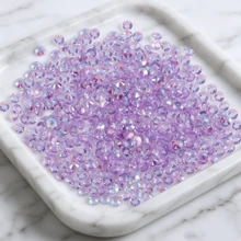 2-6mm Resin Flat-Bottom Rhinestones, Iridescent Transparent, Suitable For Nail Art, Phone Case DIY Crafts - SS20 5mm 1510Pcs - View 15