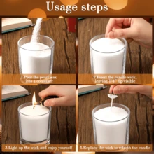 100pcs Sand Wax Candles 20cm/7.87in Candle Wicks, Specially For Making Sand Candles, Pearl Candles, Low Smoke Candle Wicks, Suitable For DIY Candle Making - Pure LED Wick - View 9