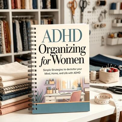 1 szt. podręcznik organizacji i planowania dla kobiet z ADHD, dziennik organizacji życia codziennego i domu z ADHD, zaprojektowany specjalnie dla dorosłych kobiet z ADHD, do planowania codziennych zadań, planowania koncentracji, samopielęgnacji i zarządzania życiem, przybory szkolne i biurowe, artykuły papiernicze związane ze zdrowiem psychicznym, notatnik, dziennik