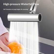 Adjustable Kitchen Faucet Advanced Technology Rotatable Splash-Proof Device, Waterfall 3-Gear Household Sink Faucet Universal - Multicolor - View 6