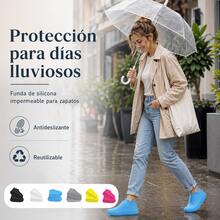 Silicone Shoe Protector Size L, Waterproof, Elastic And Portable - Rose Red - View 8