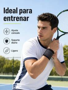 1 par de muñequeras deportivas, muñequeras para el síndrome del túnel carpiano, muñequeras elásticas de polímero transpirable de compresión, muñequeras deportivas elásticas transpirables unisex. - pulsera - Ver 8