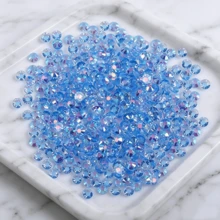2-6mm Resin Flat-Bottom Rhinestones, Iridescent Transparent, Suitable For Nail Art, Phone Case DIY Crafts - SS20 5mm 1510Pcs - View 13