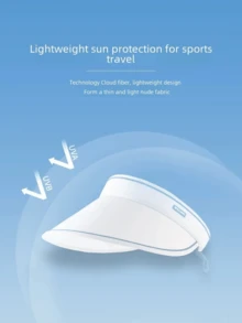 1 chiếc mũ rộng vành chống tia UV UPF50+ mùa hè dành cho nữ, thích hợp đi xe đạp, có phần chóp rỗng, che nắng và bảo vệ mặt. - Đầu trống - Xem 6