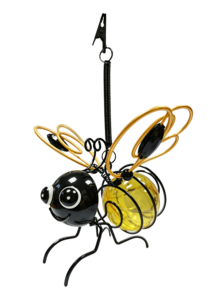 1/2/3PCS Solar Bee Shaped Hanging Lights, Flexible Spring Design Cute Yellow Bee Pendant Lamp, Auto Light Control Weatherproof Outdoor Solar Night Light For Garden Courtyard Terrace Porch Decor, Lovely Yard Art & Birthday Gift For Family Friends - Yellow - View 9
