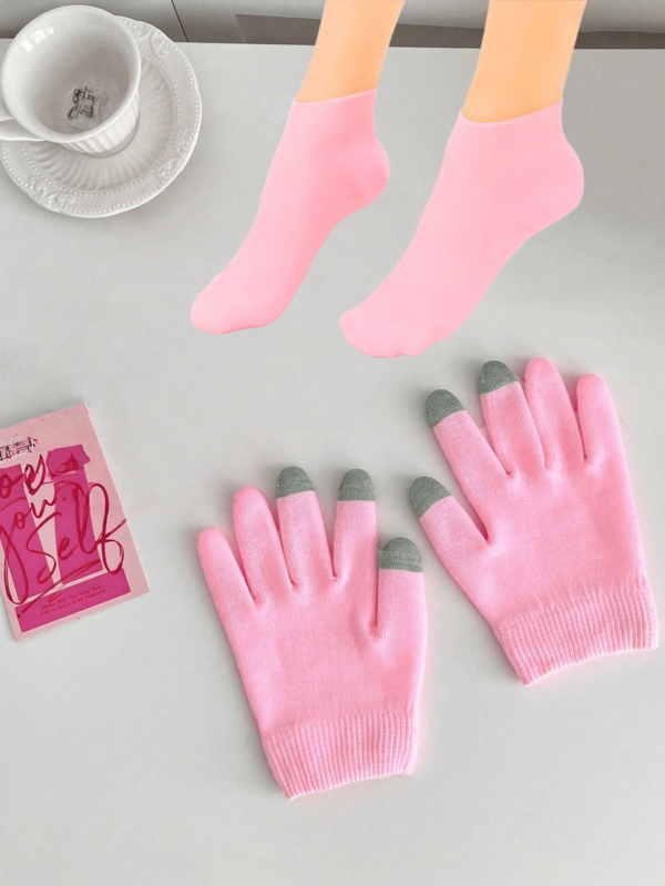 1 Paar ätherisches Öl feuchtigkeitsspendende aufhellende Fußmaske, geeignet für trockene rissige Fußpflege, Gel-Fersen-Bein-Wärmesocken, zur Fußbefeuchtung