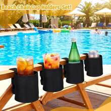 1pc Portable Cup Holder, Suitable For Outdoor, Beach Chair, Camping Chair, Beverage Rack, Universal Water Bottle Organizer - View 4