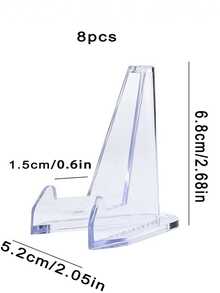 8/4/2pcs Acrylic Card Display Stands, Clear Card Holders, Mini Card Racks Suitable For Trading Cards, Graded Cards, Transparent Plastic Card Clips, Paper Mini Bases For Table Numbers, Business Price Tags, Menu Labels, Party & Wedding Guest Cards - View 16