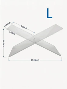 1pc Transparent Acrylic X-Shaped Reading Book Stand, Ins Style Desktop Book Holder, High-Aesthetic Book Display Rack, High-Transparency Thickened Desktop Display Stand, Minimalist Home Office Reading Support Rack, Suitable For Recipe Books, Art Books, Albums, Study Room And Home Office - Transparent - View 14