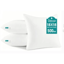 Pillow Inserts - Soft, Plush & Decorative Down Alternative Pillows For Couch Sofa Bed, Machine Washable - White, Pack Of 4 - 20 X 20 Inches(50*50cm) - View 16