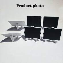 10pcs/5pcs/1pc Mini Chalkboard Display Panel Decor, Home Decor Signage, Mini Message Board Display Wooden Chalkboard, Suitable For Wedding, Baking Display, Hotel, Banquet, Dessert, Table Card, Mother's Day, Graduation - White Board With - View 6